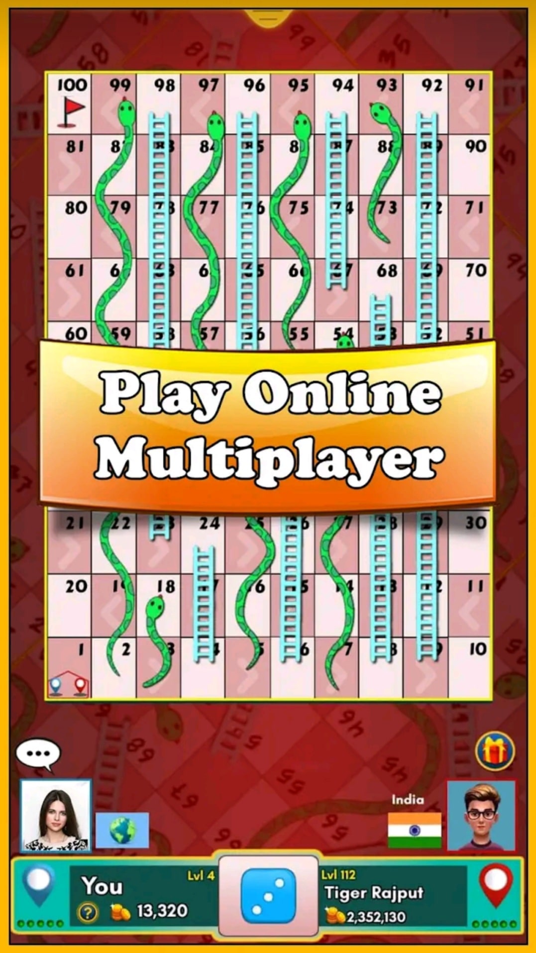 Snake and Ladders Multiplayer - 🕹️ Online Game